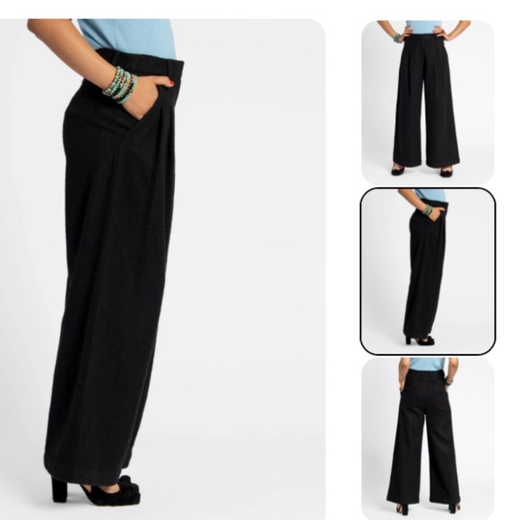 Frances Valentine Bossy Pant Wool Black new with tags Wide leg gift idea winter - Picture 4 of 5